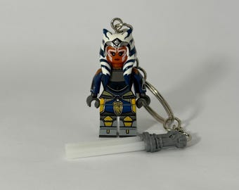 Ahsoka mini figure keychain - Star Wars gift for geek, nerd, friend, partner