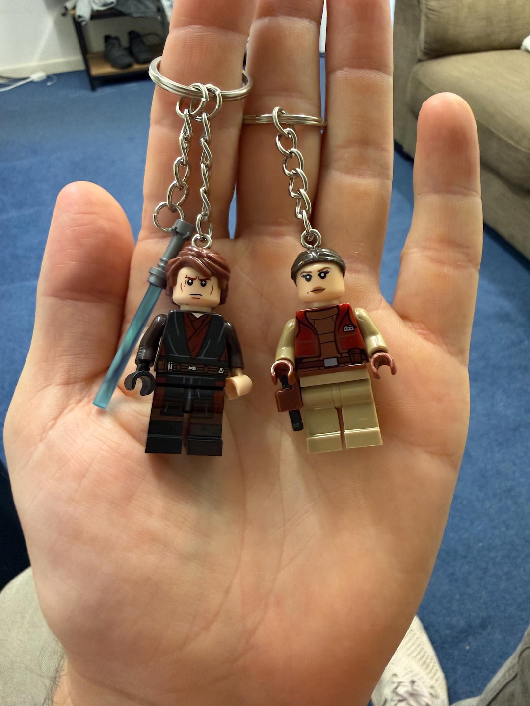 Mini figurines porte-clés Anakin Skywalker et Padme Amidala - Etsy France