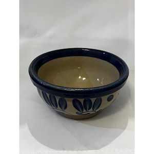 Beaumont Brothers Pottery BBP Salt Glazed Bowl Blue Farmhouse Cottagecore
