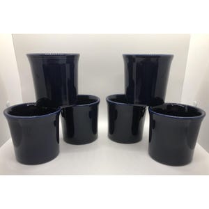Fiesta Tom & Jerry-koffiemokken 6 kobaltblauw HLC Homer Laughlin FiestaWare VS