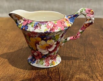 Royal Crown Pasadena Melody Chintz Creamer Floral Tea Party Cottagecore Vintage