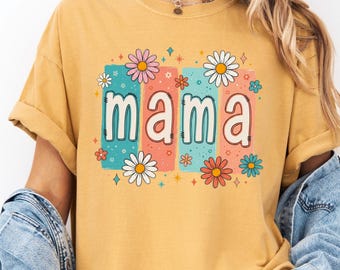 Daisy Mama Tee: Boho Floral Mother's Day Apparel