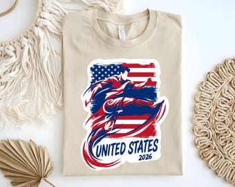 USA Soccer Shirt 2026 Patriotic American Flag Cotton Tee United States Sports Supporter Apparel
