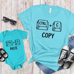 Copy Paste Matching Shirts, Father and Son Matching Set, Tech Dad Baby Shower Gift