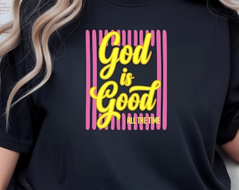Comfort Colors God is Good Shirt, Christian Gift Trendy Faith T-Shirt