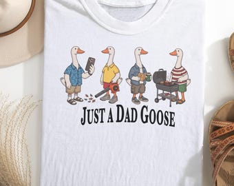 Dad Goose Comfort Colors T-Shirt, Funny Goose Lover Tee, Casual Gift