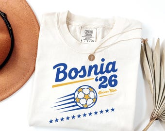 Bosnia Soccer Shirt, Retro Balkan Football Tee, Bosnia 2026 Gift