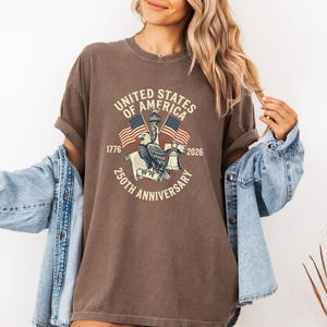 America 250 Shirt, USA 250th Anniversary Tee, Patriotic 1776-2026 Shirt, Vintage Eagle Gift image 5