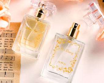 Personalisierte nachfüllbare Parfümflasche, Brautjungfer Geschenke, eingravierte Name Parfümflasche, Geschenk für Mutter, Hochzeitsandenken, Parfümflasche für Frau