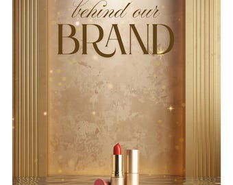 Cosmetic Advertisement Template | Elegant Branding Design (Digital Template)