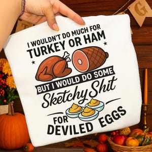 Funny Thanksgiving Deviled Eggs Graphic PNG (Digital Download)