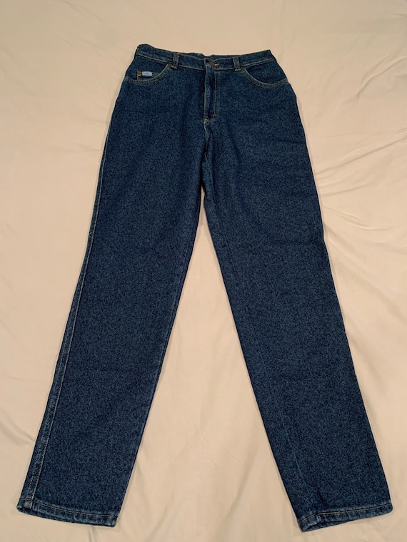 Vintage 1980s Lee high waist mom jeans blue denim… - image 2