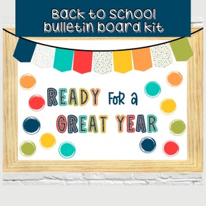 Zurück zu Schule Bulletin Board Kit, bereit für ein tolles Jahr, digitaler Download, Elementare Klassenzimmer Dekor