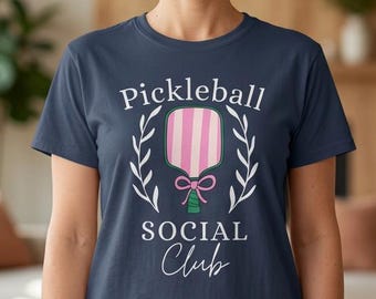 Shirt Pickleball, shirt Pickleball Social Club Coquette Bow, Pickleballer cadeau voor haar, cadeau Pickleball speler, shirt Court Day