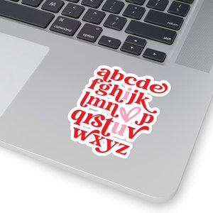 Vierkante stickers hart liefde - Valentijnsdag romantisch cadeau, zelfklevende stickers, leuke accessoires, ik hou van jou-sticker, kiss-cut stickerset