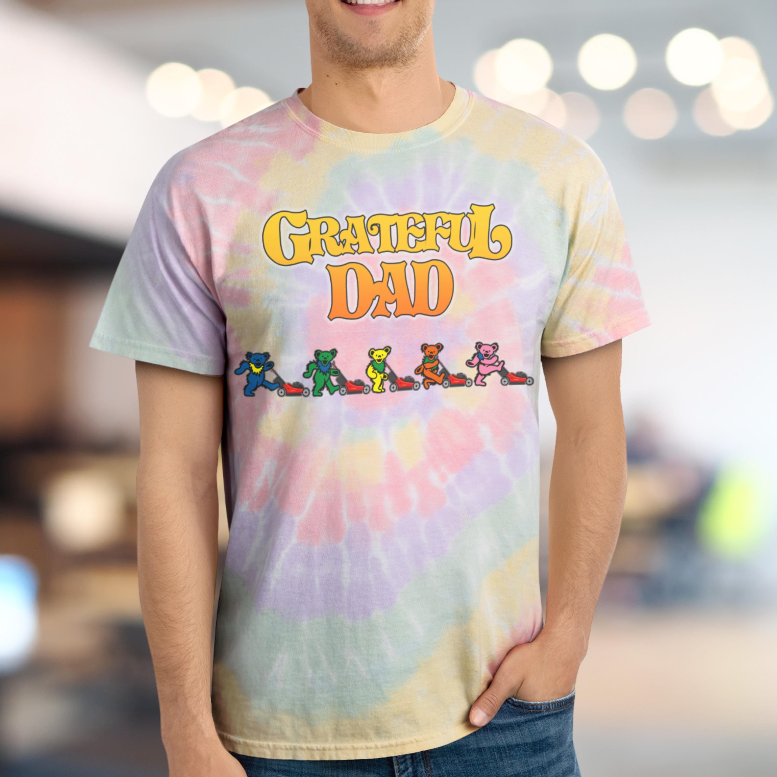 Grateful Dad Lawn Care Tie Dye Shirt