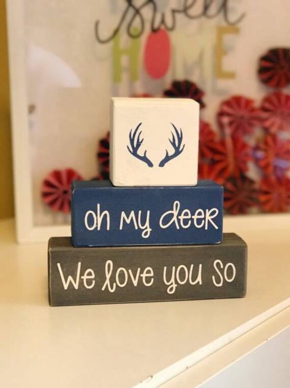 Oh My Deer We Love You So Custom Nursery Decor Blocks Baby Etsy Oh My Deer We Love You So Custom Nursery Decor Blocks Baby Etsy