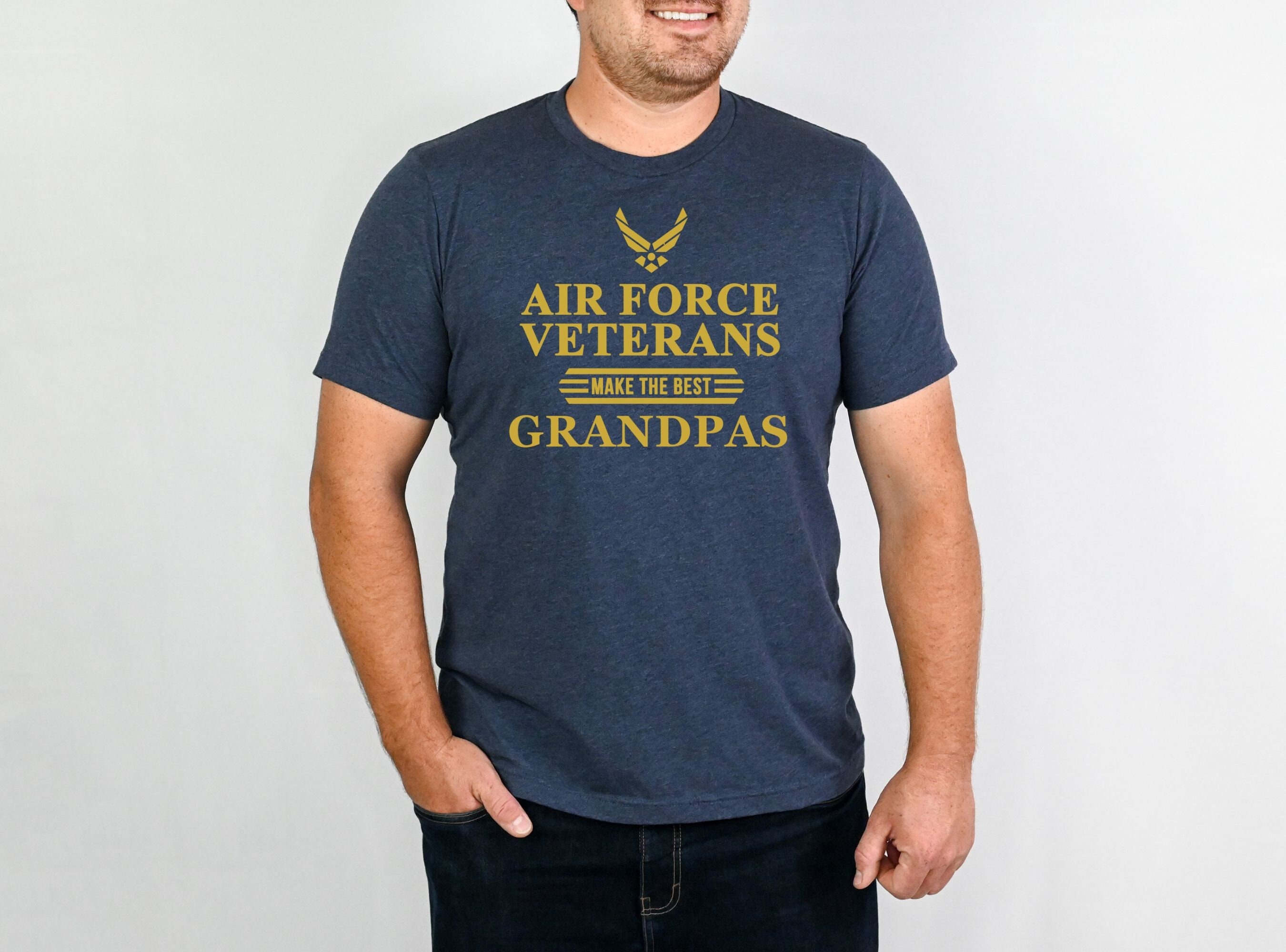 Proud Military Grandpa Shirt, Air Force Veteran Tee, Best Grandparent TShirt