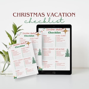 Editable Christmas Vacation Checklist - Digital Download, Printable ...