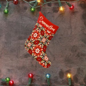 Medias navideñas personalizadas, diseño retro vintage clásico, medias navideñas con nombre personalizado, regalo de decoración navideña, juego de medias familiares