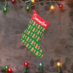 Medias navideñas personalizadas, diseño retro vintage clásico, medias navideñas con nombre personalizado, regalo de decoración navideña, juego de medias familiares