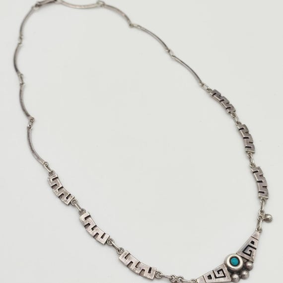 ヴィンテージ 925 スターリングシルバー アステカスタイル ネックレス