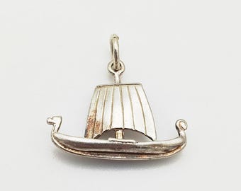 Pendentif Viking Argent Sterling 925 Vintage Années 80 - Fait Main UK - 18 Pouces