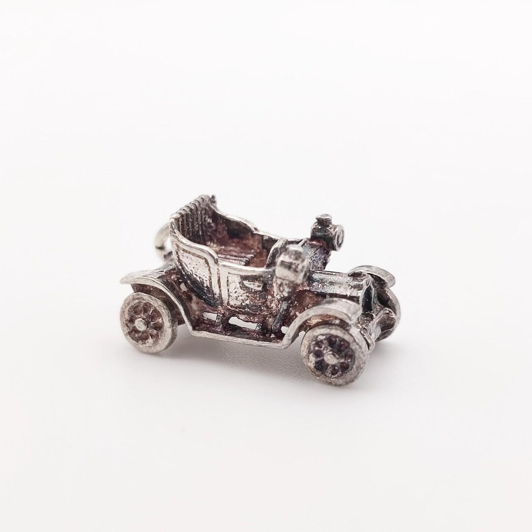 ヴィンテージ 925 スターリングシルバー カーチャームペンダント 