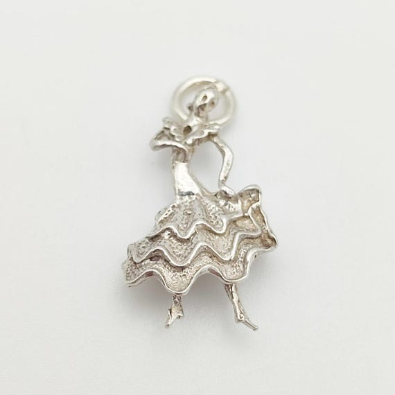 ヴィンテージ 925 スターリングシルバー フラメンコダンサー チャーム