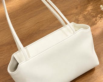 Women's Genuine Sheepskin Leather Shoulder Bag, Minimalist Women's Underarm Handbag