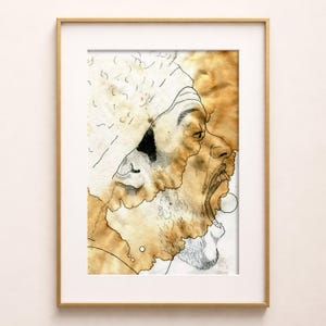 Abstract Portrait Art Print, Expressive Face Drawing, Modern Black Art, Statement Wall Art, Modern Portrait Drawing, Bold Contemporary Decor