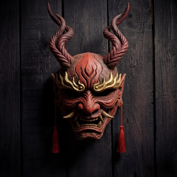 Twisted Horn Yokai Mask
