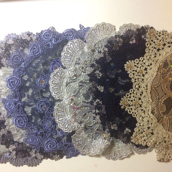 Round beaded lace doilies with pin.