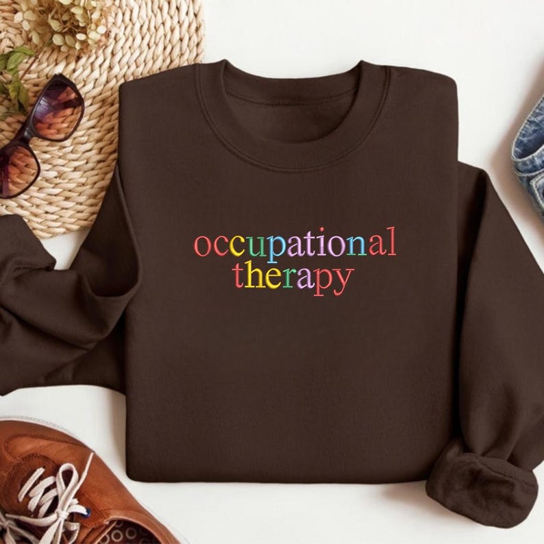 Occupational Lettering Occupational Therapy Embroidery Design, OT Therapist Digital File ...