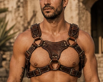 Leather Chest Harness for Men