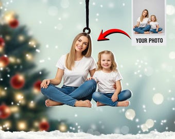 Personalisierter Acryl-Fotoschmuck – Individueller Weihnachtsbaumschmuck mit Familienfoto
