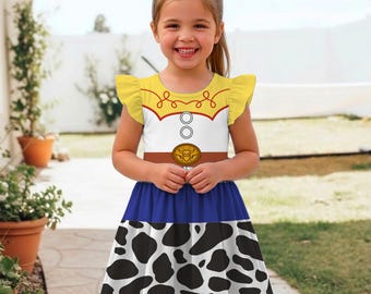 Toy Story Woody Ruffle Dress, Pixar Jessie Costume, Children's Twirl Outfit