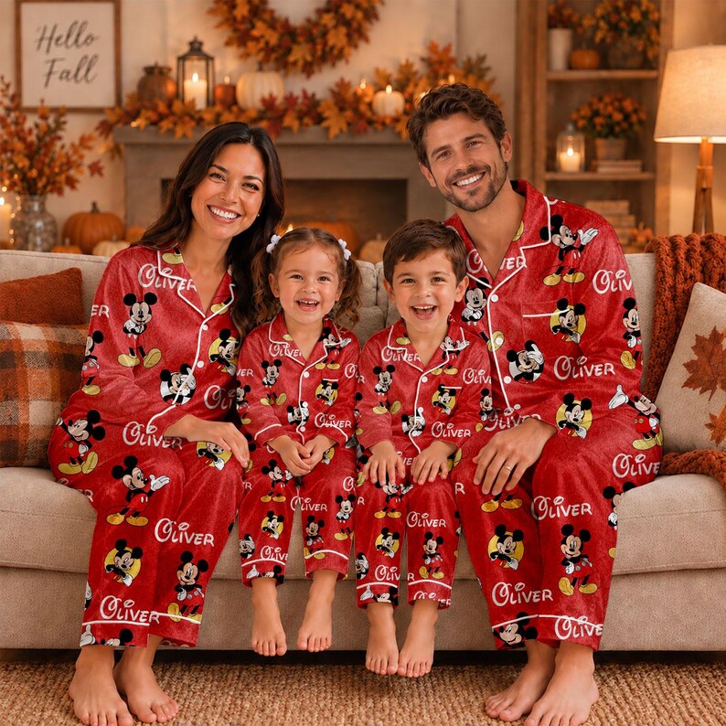 Custom Name Family Pajama Sets,, Matching Plaid Pjs, Personalized ...