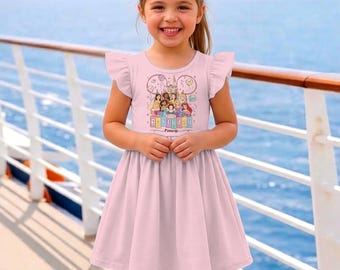 Disney Princess Birthday Ruffle Dress, Disney Castle Dress, Disneyland Princess Gift