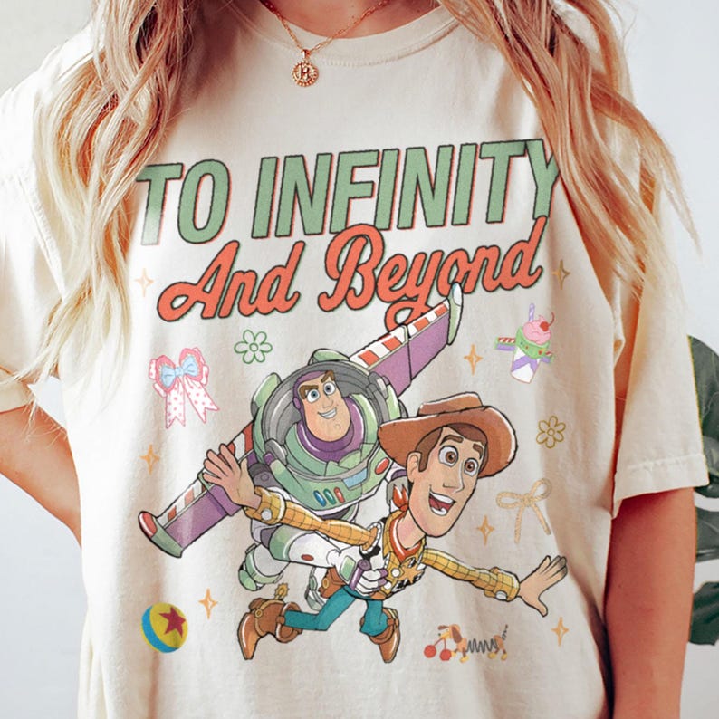 To Infinity and Beyond Buzz Lightyear Woody Comfort Color Shirt, Disney Pixar Toy Story Buzz Lightyear Tee, Family Vaction Trip 2026 bild 1