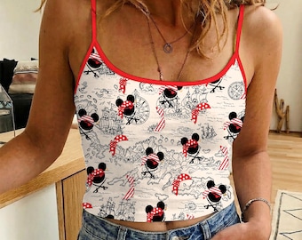 Mickey Minnie Pirate Mickey Cruise Spaghetti Strap Tank Top, Pirate Disney Cruise Top,  Disney Summer Trip 2026