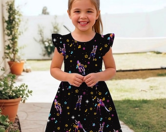 Vestido con volantes Mira Zoey Rumi, vestido skater de Huntrx Costume, falda para viaje a Disneyland 2026