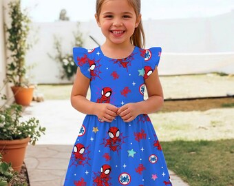 Ghost Spider Spidey Ruffle Dress, Spidey and His Amazing Friends Shirt, Disneyland Vacation Trip 2026