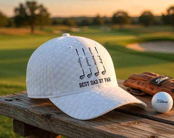 Custom Golf Dad Cap, Personalized Kids Names, Father’s Day Gift