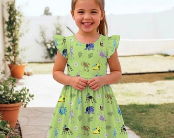 A Bug's Life Friend Ruffle Dress, Heimlich Flik Hopper Bug Dress, Disneyland Vacation Trip 2026