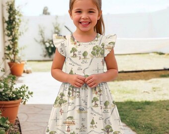 Winnie the Pooh, Piglet y Tigger con vestido de volantes del bosque, vestido de Pooh y sus amigos, viaje de vacaciones a Disneyland 2026