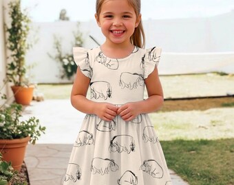 Vestido con volantes y boceto pastel de Eeyore, vestido de Winnie the Pooh, boceto de personaje de Disney, viaje de vacaciones a Disneyland 2026