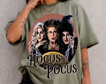 Sanderson Sister Hocus Pocus Gradient Washed Oversize T-Shirt, Disney Sanderson Witch Tee, Disney Halloween Party 2026
