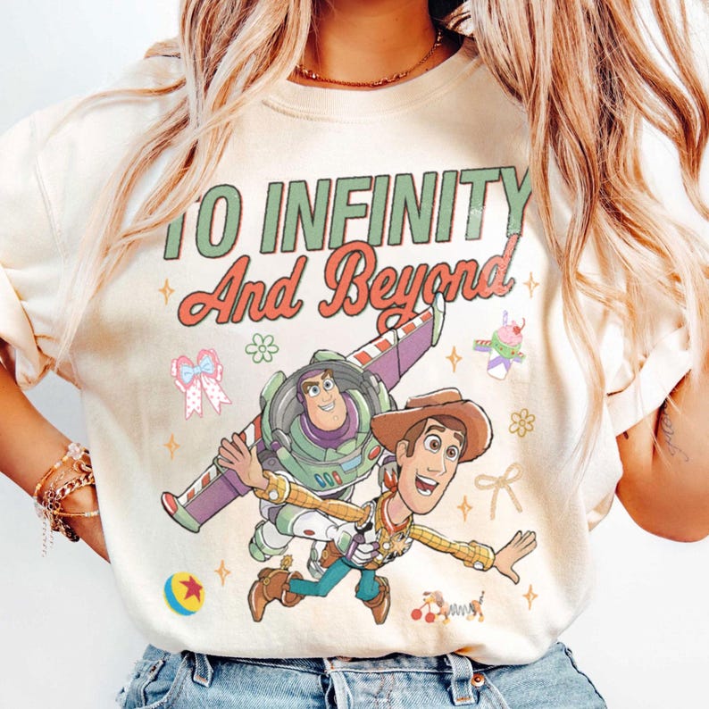 To Infinity and Beyond Buzz Lightyear Woody Comfort Color Shirt, Disney Pixar Toy Story Buzz Lightyear Tee, Family Vaction Trip 2026 bild 3