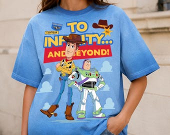 Buzz Woody To Infinity and Beyond Gradient Washed Oversize T-Shirt, Toy Story Shirt, Disneyland Trip Shirt 2026
